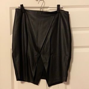 Black Asymmetrical Pencil Skirt